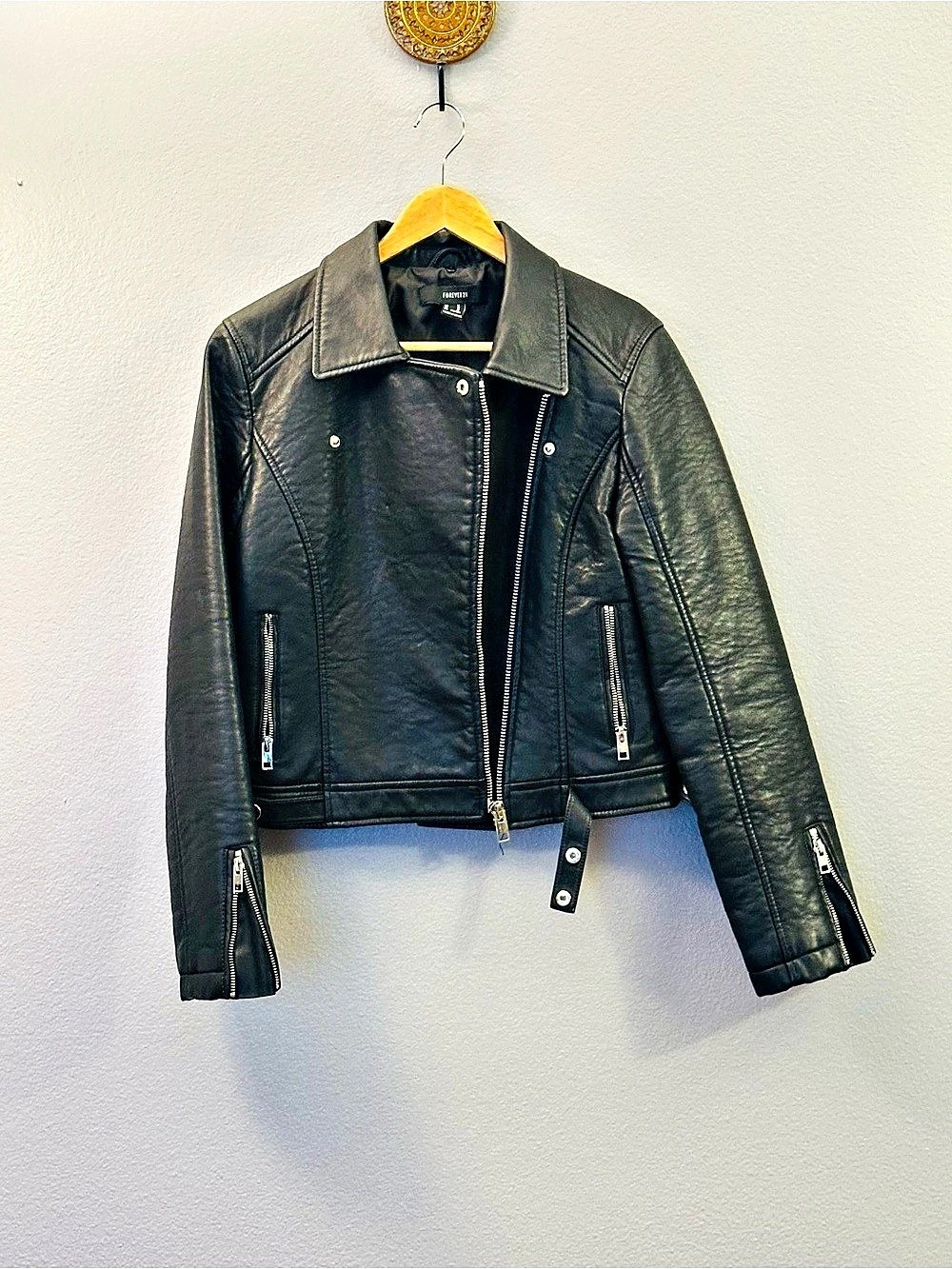 Black Moto Jacket Like New